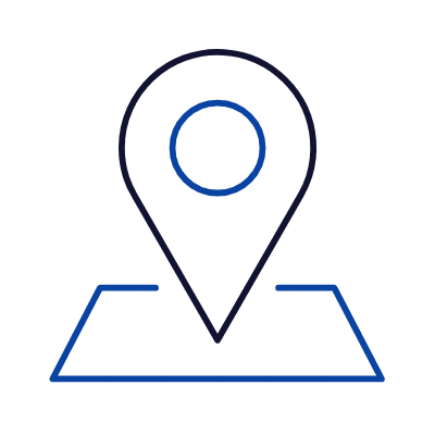 wired outline 52 location pin on square map hover jump roll